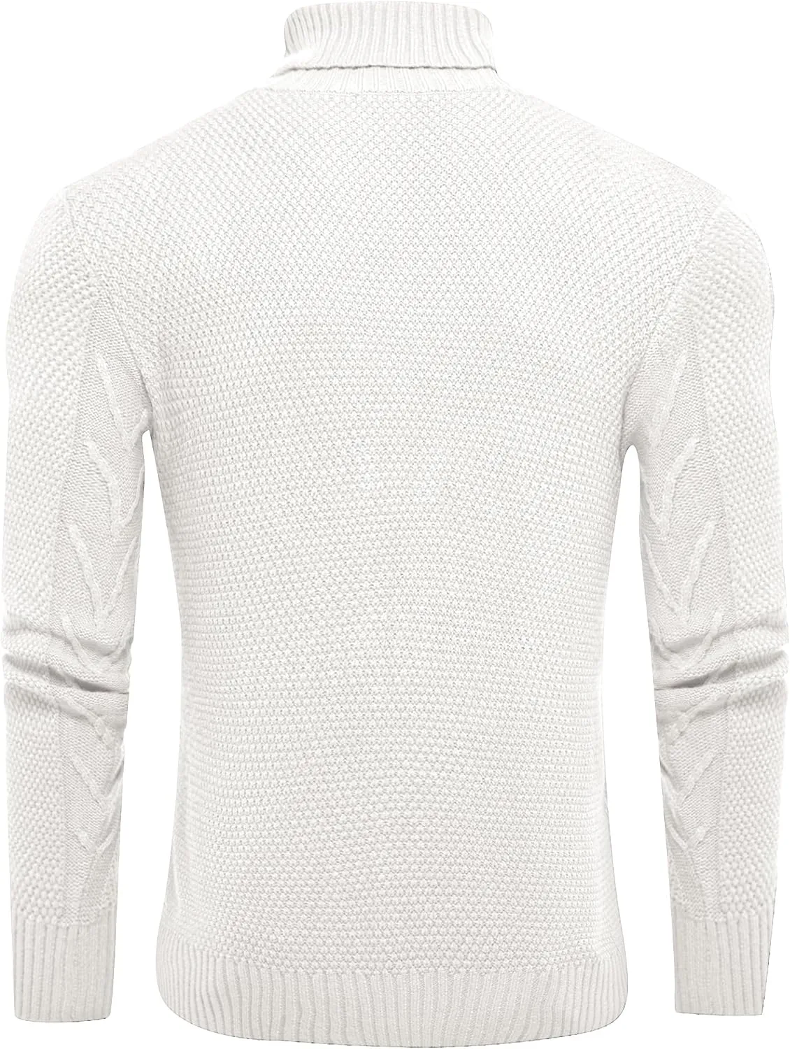 Men's Turtneck Pullover Sweaters Cable Knit Casual Pullover Sweater