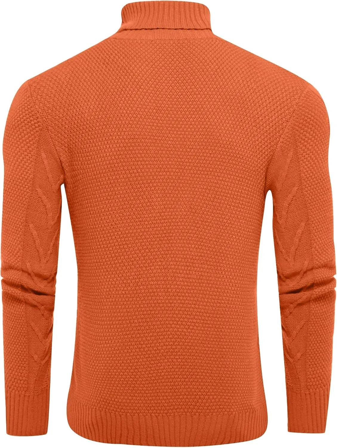 Men's Turtneck Pullover Sweaters Cable Knit Casual Pullover Sweater