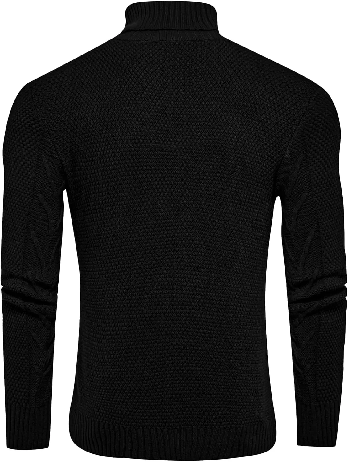 Men's Turtneck Pullover Sweaters Cable Knit Casual Pullover Sweater