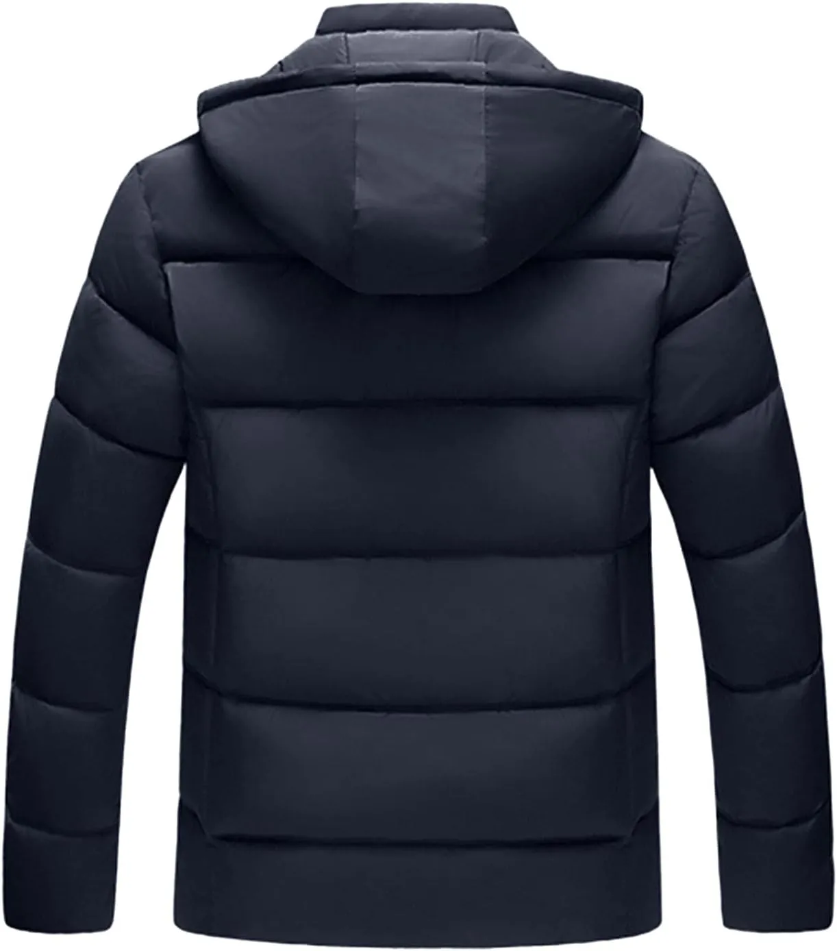Men's Winter Puffer Jacket Hooded Quilted Thicken Down Coat Warm Insulated Parka Outwear Padded Packable Puffer Coats
