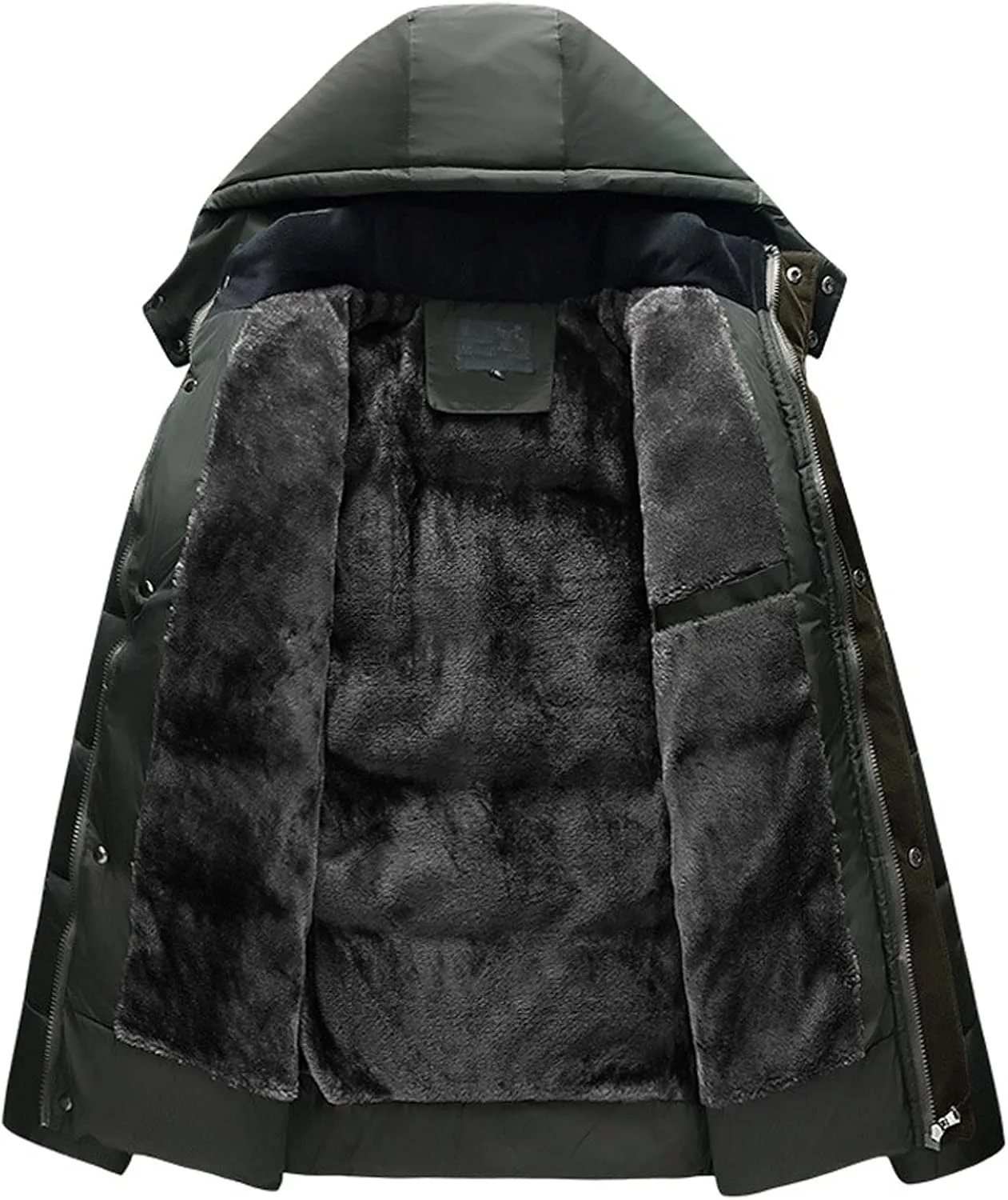 Men's Winter Puffer Jacket Hooded Quilted Thicken Down Coat Warm Insulated Parka Outwear Padded Packable Puffer Coats