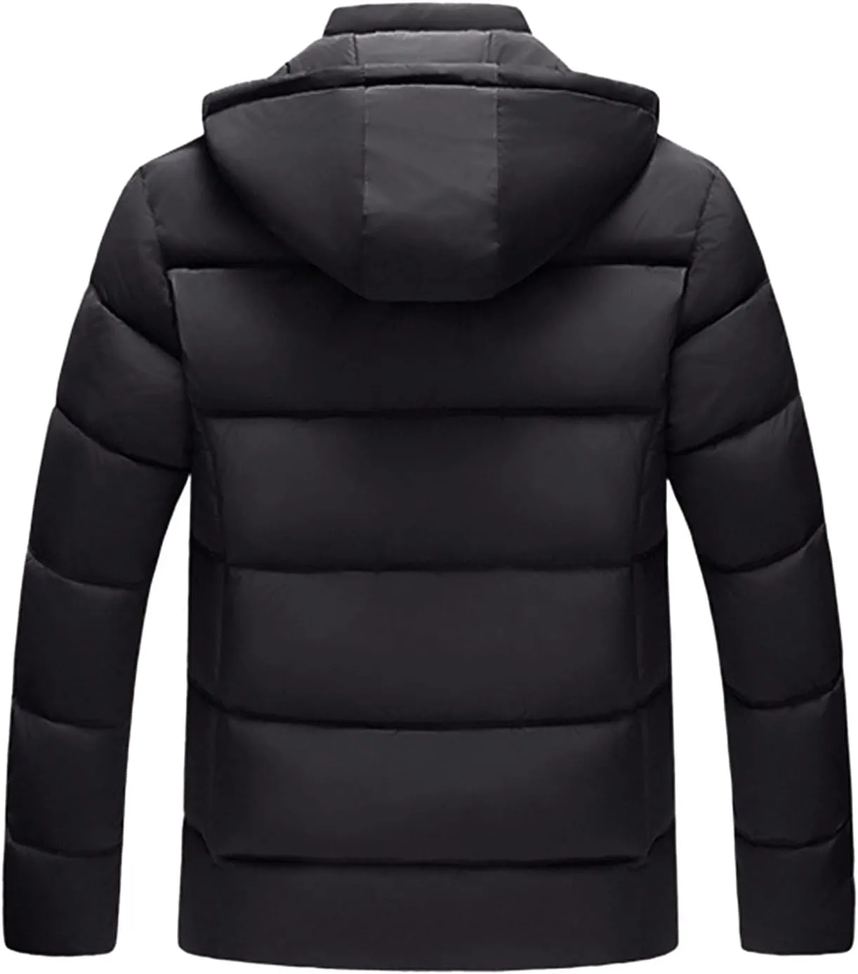 Men's Winter Puffer Jacket Hooded Quilted Thicken Down Coat Warm Insulated Parka Outwear Padded Packable Puffer Coats