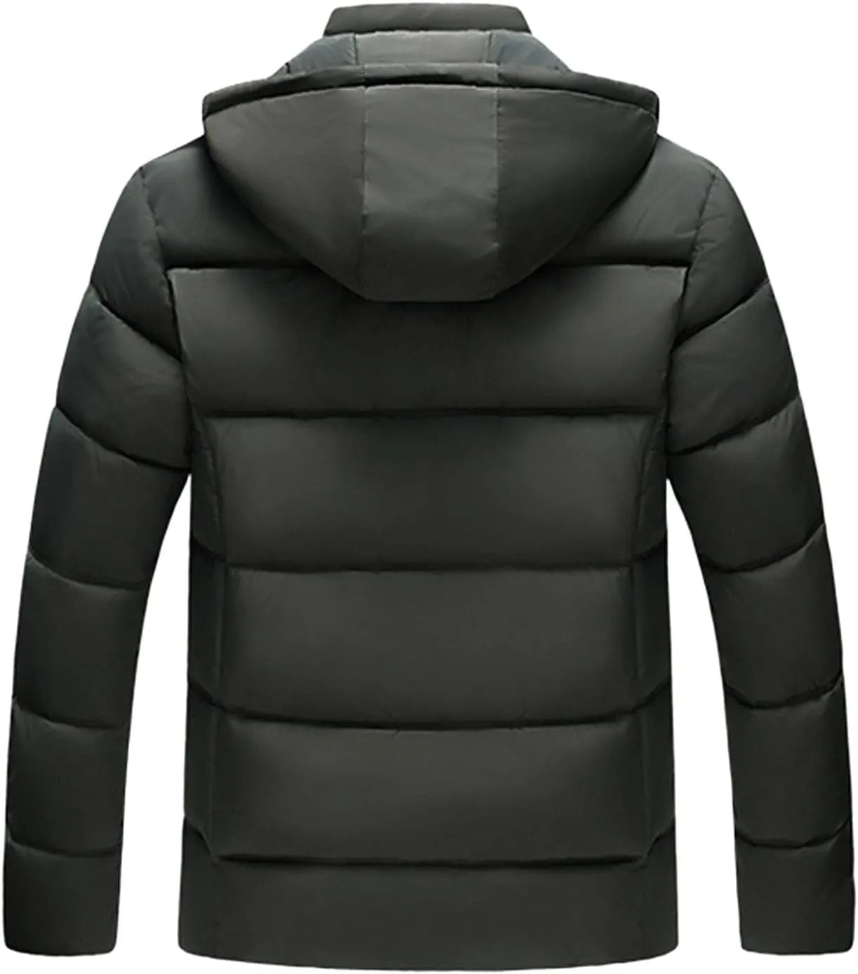 Men's Winter Puffer Jacket Hooded Quilted Thicken Down Coat Warm Insulated Parka Outwear Padded Packable Puffer Coats