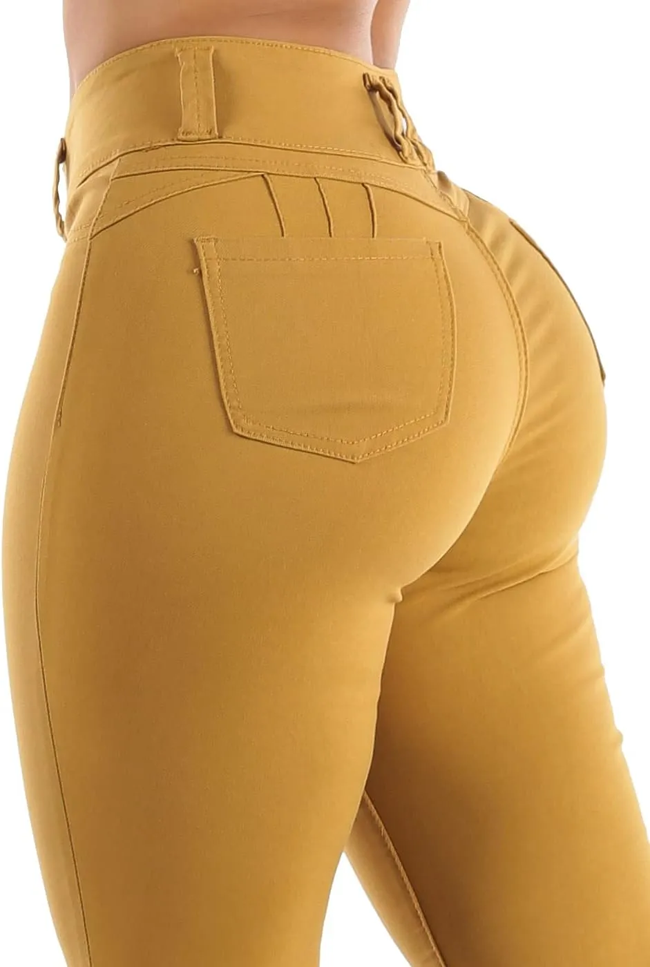 Moda Xpress Womens Juniors High Waisted Butt Lifting Navy Skinny Pants - Levantacola High Rise Pants