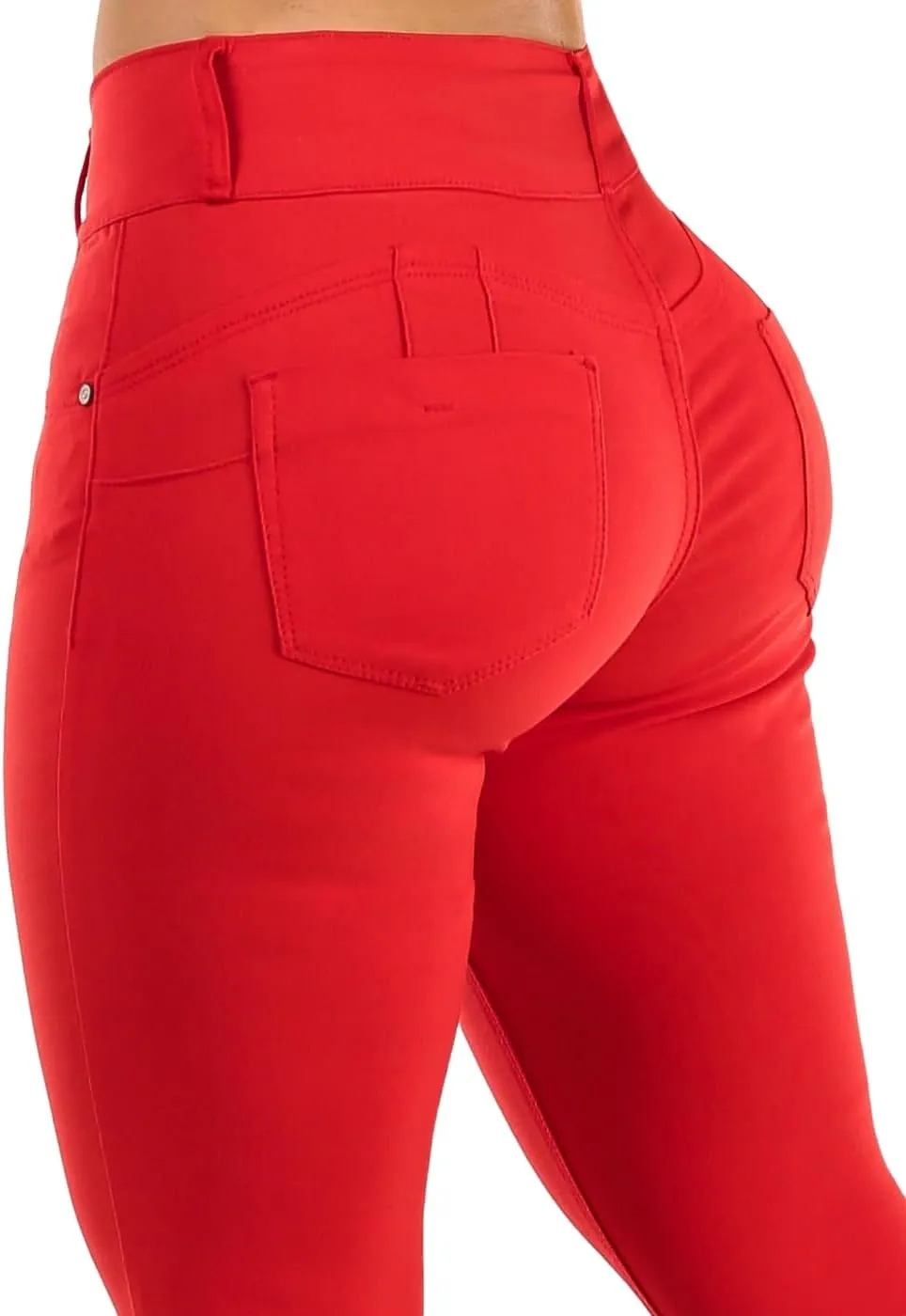 Moda Xpress Womens Juniors High Waisted Butt Lifting Navy Skinny Pants - Levantacola High Rise Pants