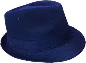 Mrlahat Unisex Classic Trilby Fedora Casual Manhattan Short Brim Structured Gangster Panama Felt Hat
