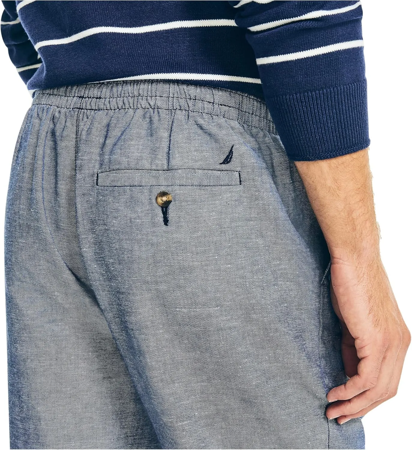 Nautica Men's Classic Fit Drawstring Linen Pant