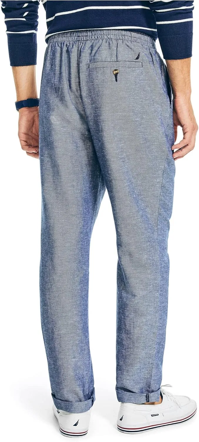 Nautica Men's Classic Fit Drawstring Linen Pant