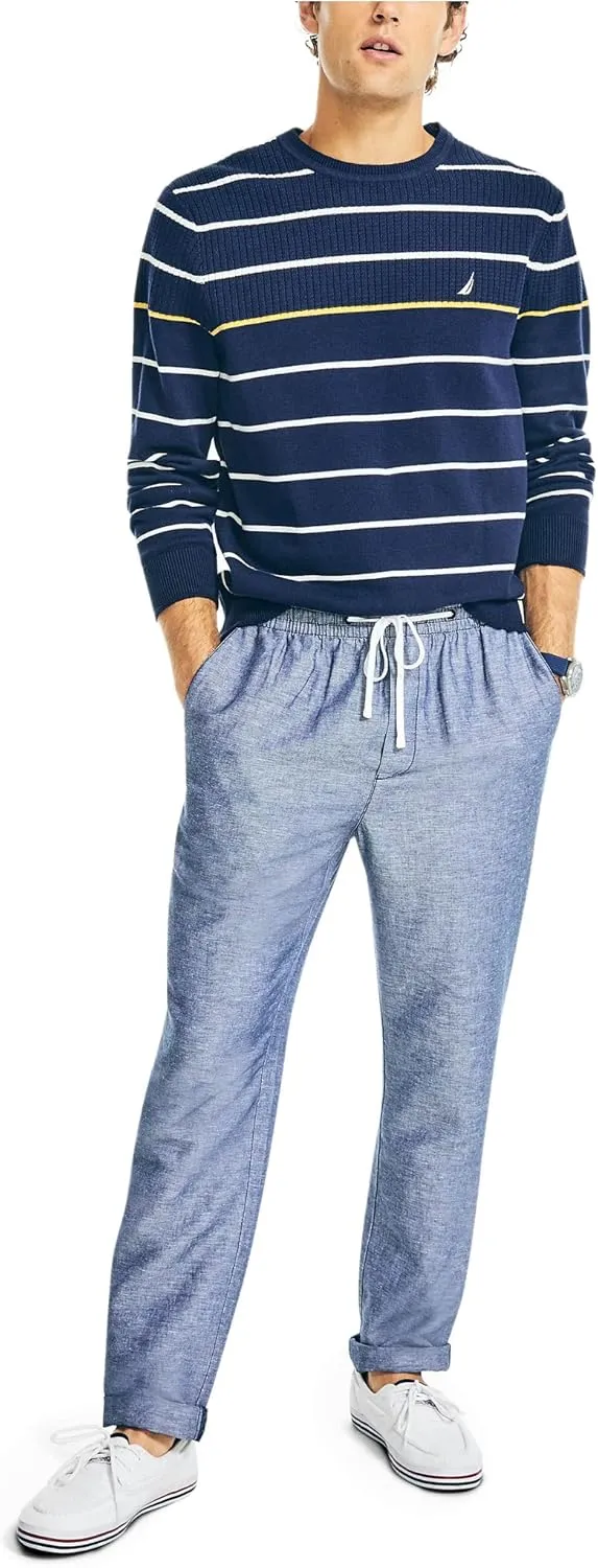 Nautica Men's Classic Fit Drawstring Linen Pant