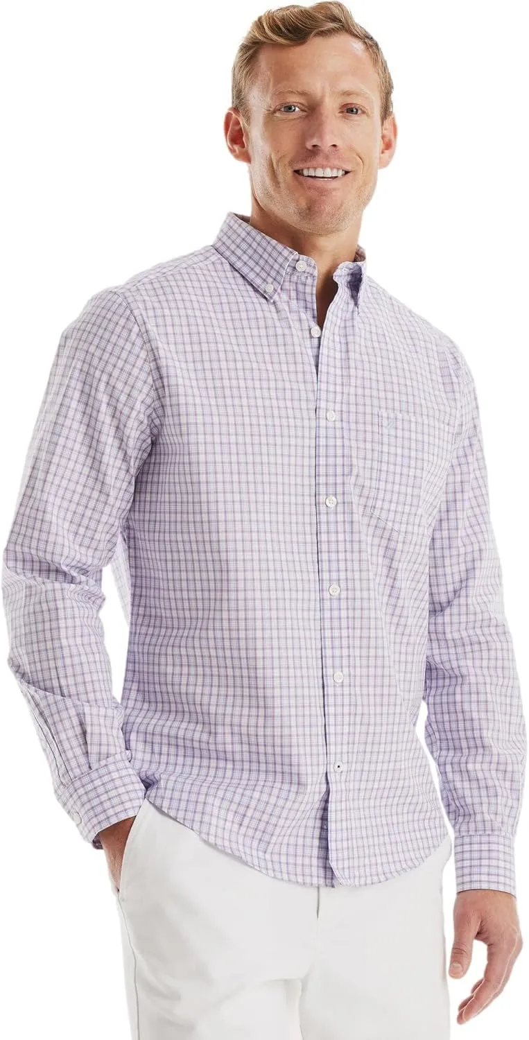 NAUTICA Men's Classic Fit Long Sleeve Button Down Shirt