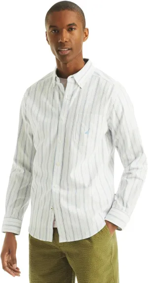 NAUTICA Men's Classic Fit Long Sleeve Button Down Shirt