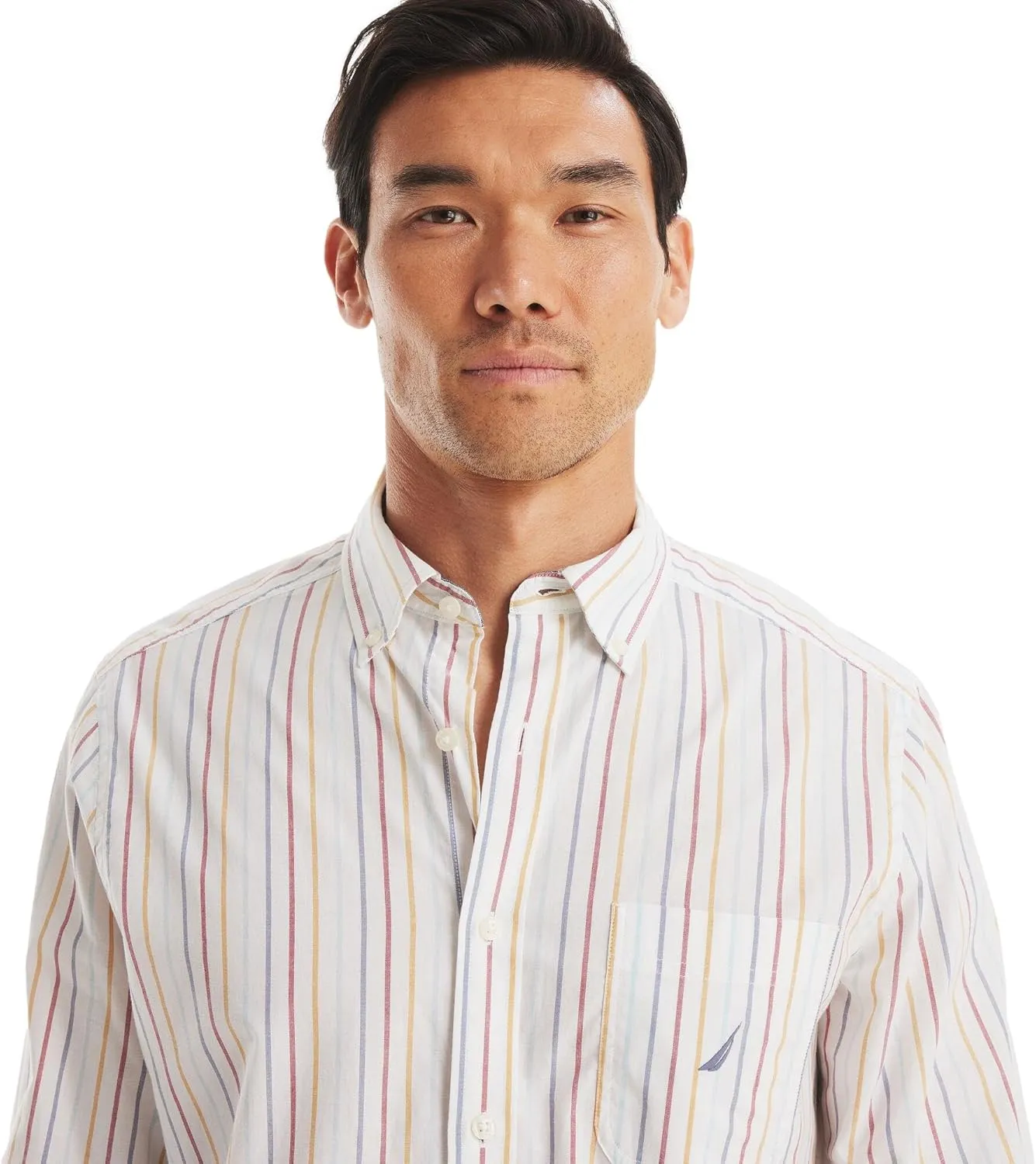 NAUTICA Men's Classic Fit Long Sleeve Button Down Shirt