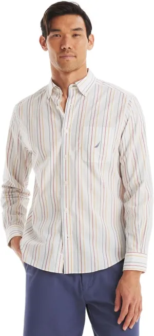NAUTICA Men's Classic Fit Long Sleeve Button Down Shirt