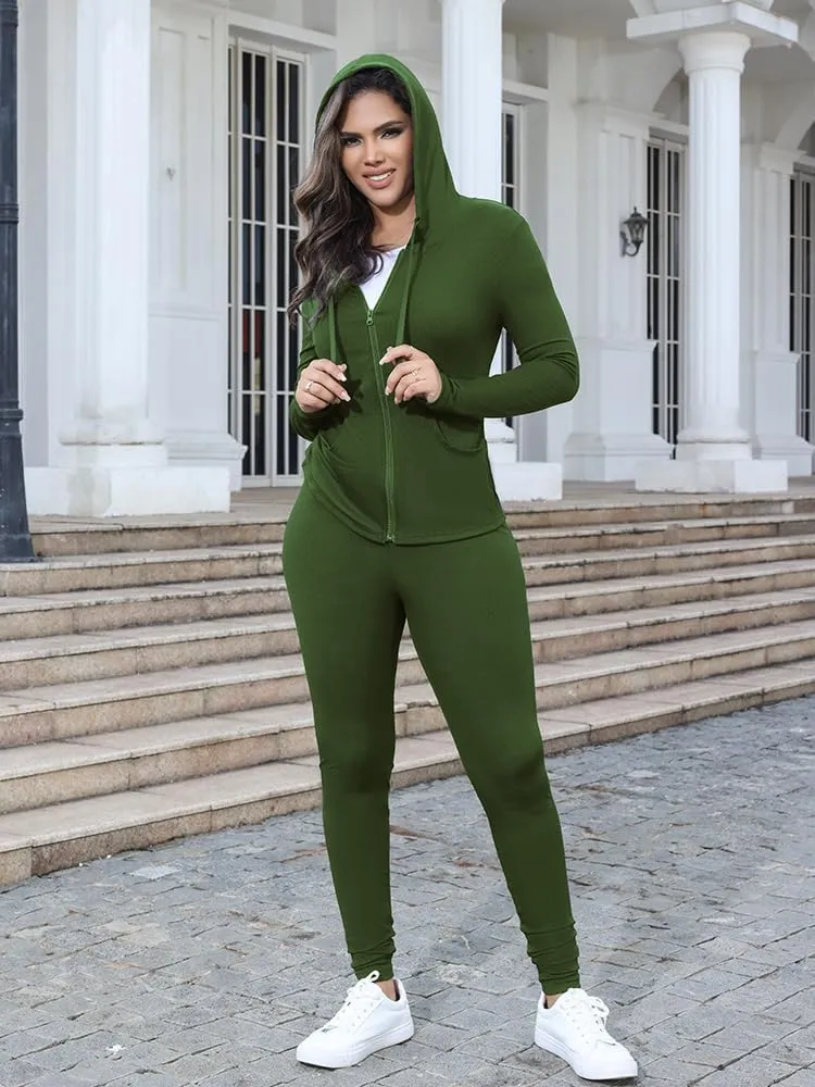 Nimsruc Two Piece Outfits for Women Casual Bodycon Sweatsuits