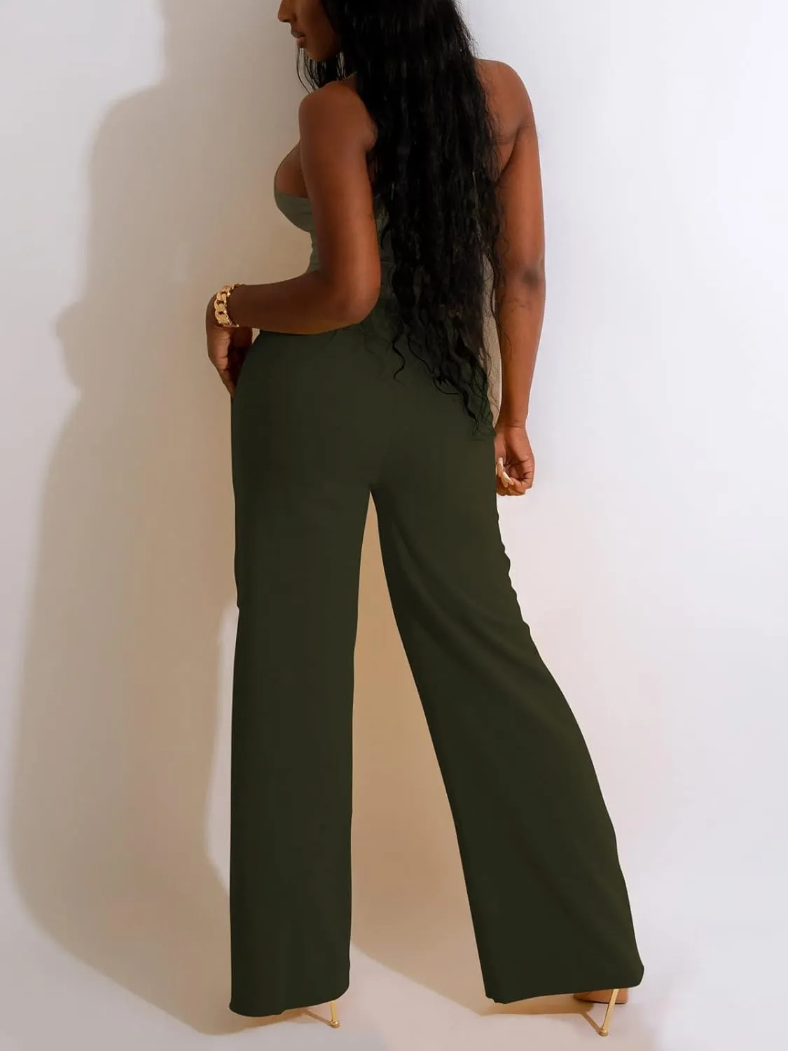Nimsruc Two Piece Outfits For Women Casual Sleeveless Sweat Suits