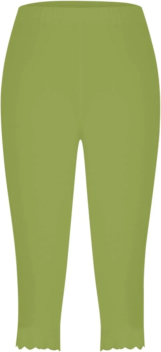 Pants for Women Pants 2024 High Waisted Yoga Capri Pants Lightweight Comfortable Solid Color Soft Casual Pants for