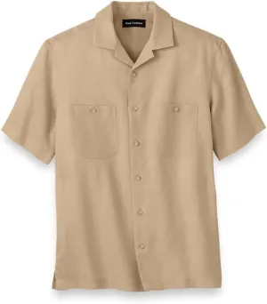 Paul Fredrick Men's Classic Fit Linen Solid Casual Shirt