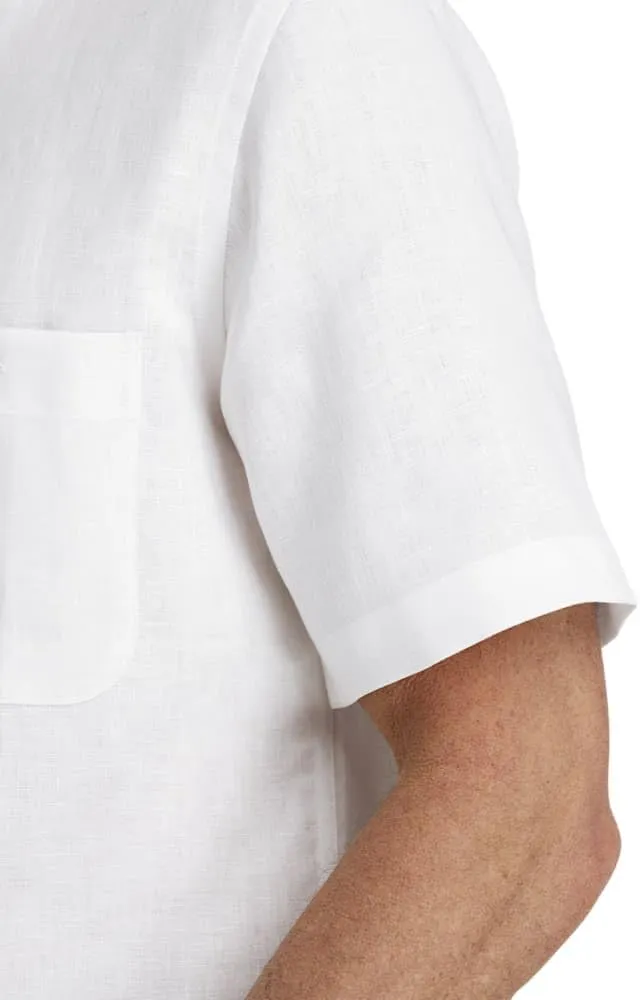 Paul Fredrick Men's Classic Fit Linen Solid Casual Shirt