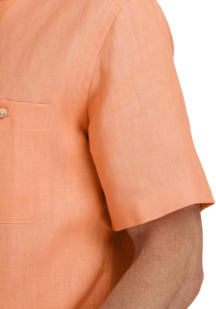 Paul Fredrick Men's Classic Fit Linen Solid Casual Shirt