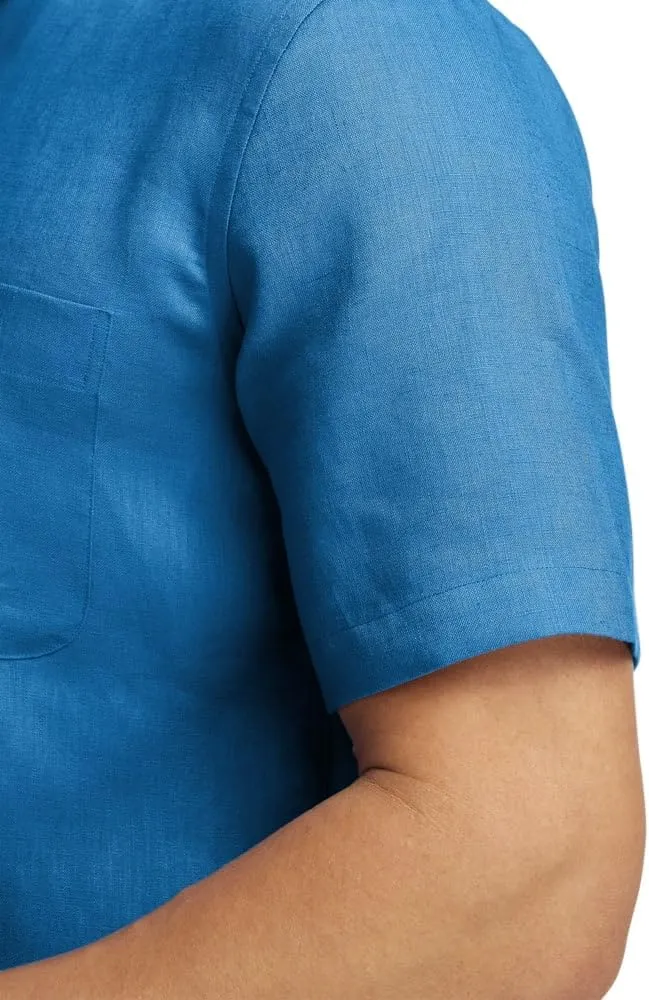 Paul Fredrick Men's Classic Fit Linen Solid Casual Shirt