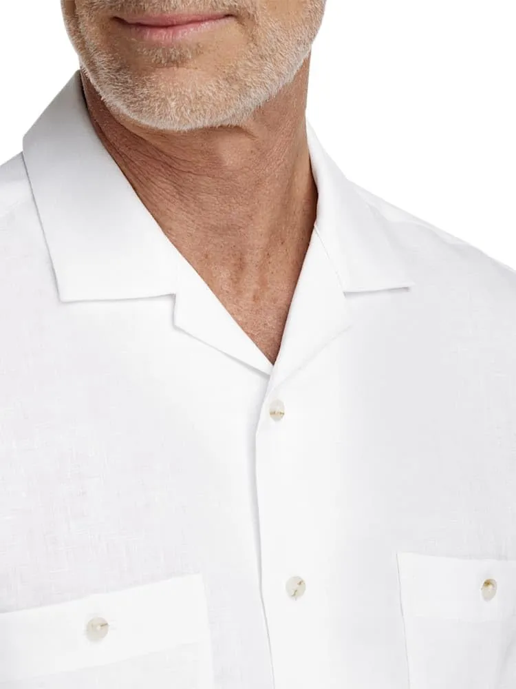Paul Fredrick Men's Classic Fit Linen Solid Casual Shirt