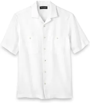 Paul Fredrick Men's Classic Fit Linen Solid Casual Shirt