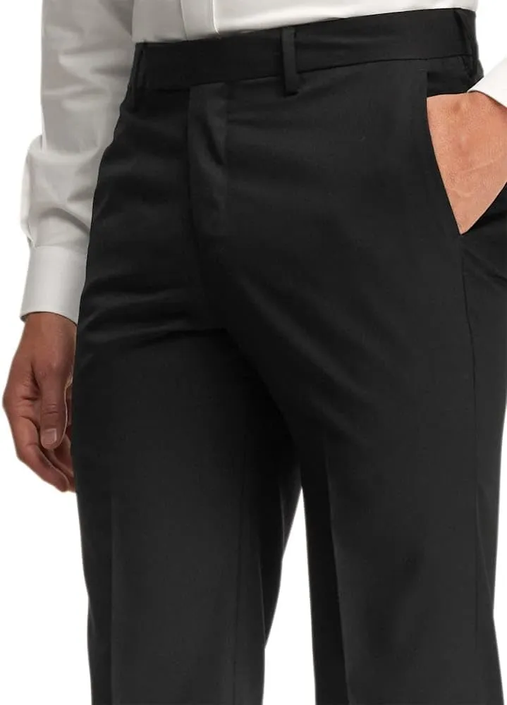 Paul Fredrick Men's Classic Fit Wool Gabardine Flat Front Pants