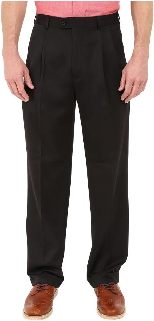 Perry Ellis Men's Classic Fit Double Pleated Cuffed Pant