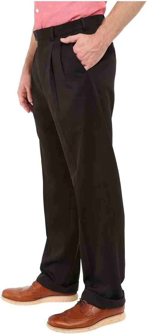 Perry Ellis Men's Classic Fit Double Pleated Cuffed Pant
