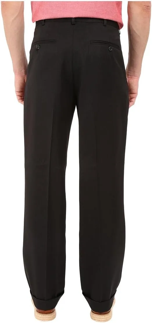 Perry Ellis Men's Classic Fit Double Pleated Cuffed Pant