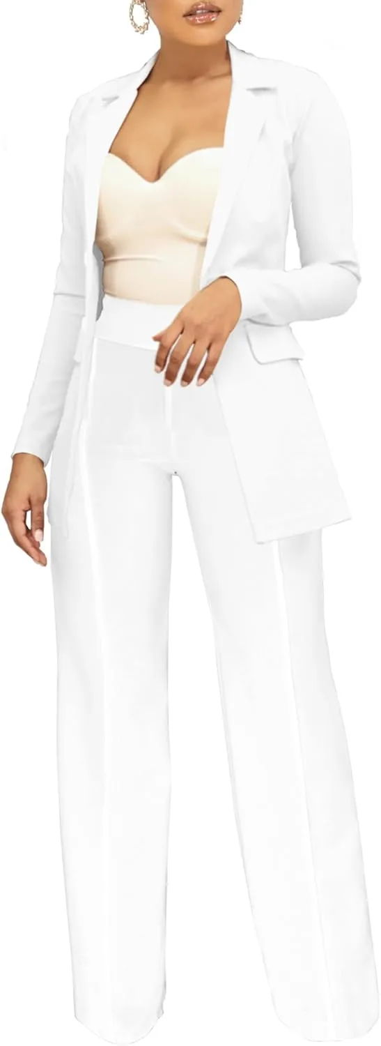 PINSV Women's High Waisted Stretchy Bootcut Pull On Dress Pants Casual Work Pants