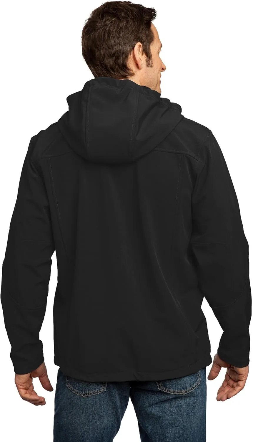 Port Authority Textured Hooded Soft Shell Jacket
