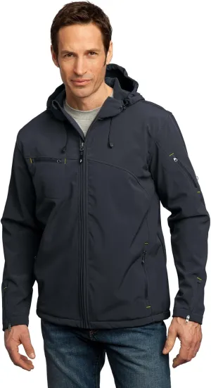 Port Authority Textured Hooded Soft Shell Jacket