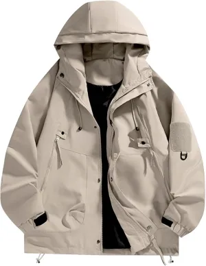 Prime Big Deal of Deals Lightning of Today Gray Sport Jacket Men Green Trench Coat Men Costume Hunting Canvas Jacket Mens Hoodie Travel Jacket with Hidden Pockets Bread Jacket