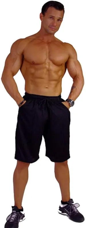 Relaxed Fit Black Microfiber Dri-Fit Shorts