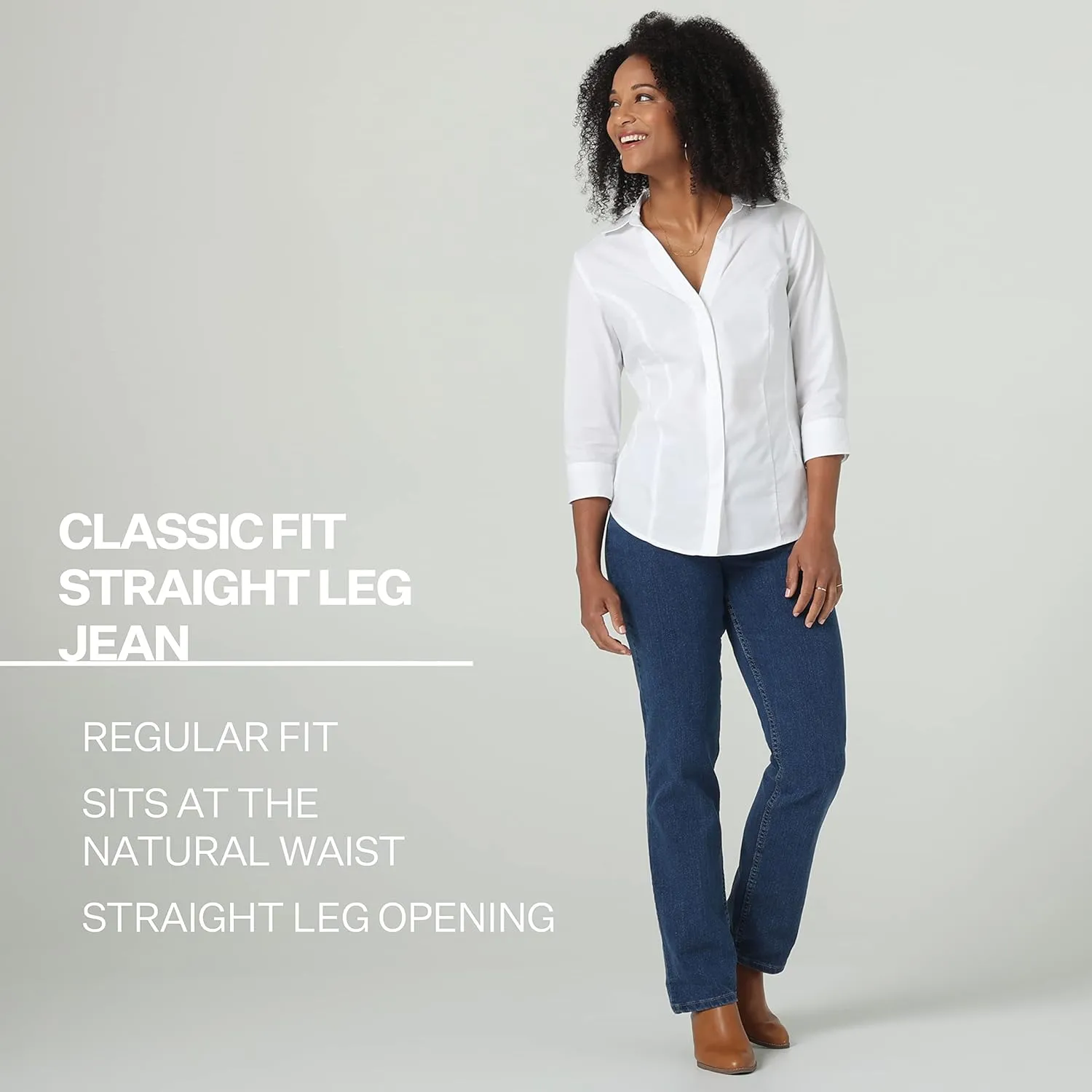 Riders by Lee Indigo womens Classic Fit Straight Leg Jean