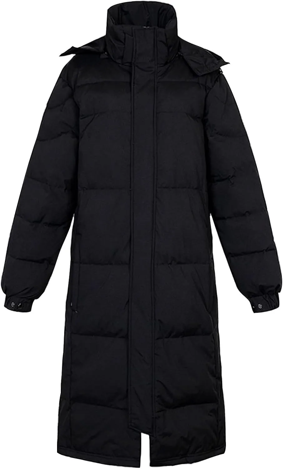 SMIDOW Womens Long Padded Puffer Coat Trendy 2023 Ladies Hooded Quilted Jackets Full Zip Up Parka Outwear With Pockets