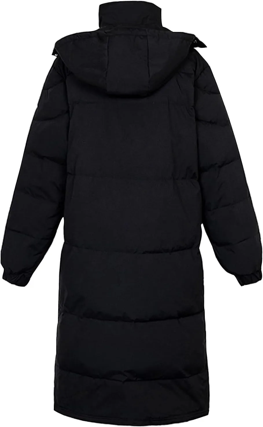 SMIDOW Womens Long Padded Puffer Coat Trendy 2023 Ladies Hooded Quilted Jackets Full Zip Up Parka Outwear With Pockets