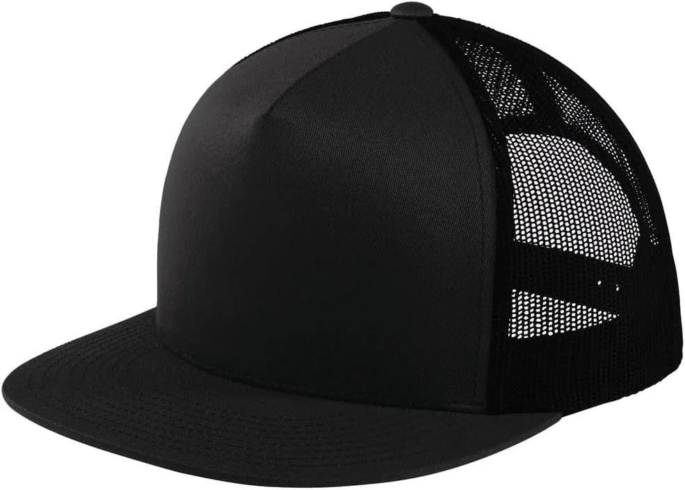SPORT-TEK YP Classics 5-Panel Classic Trucker Mesh Back Cap