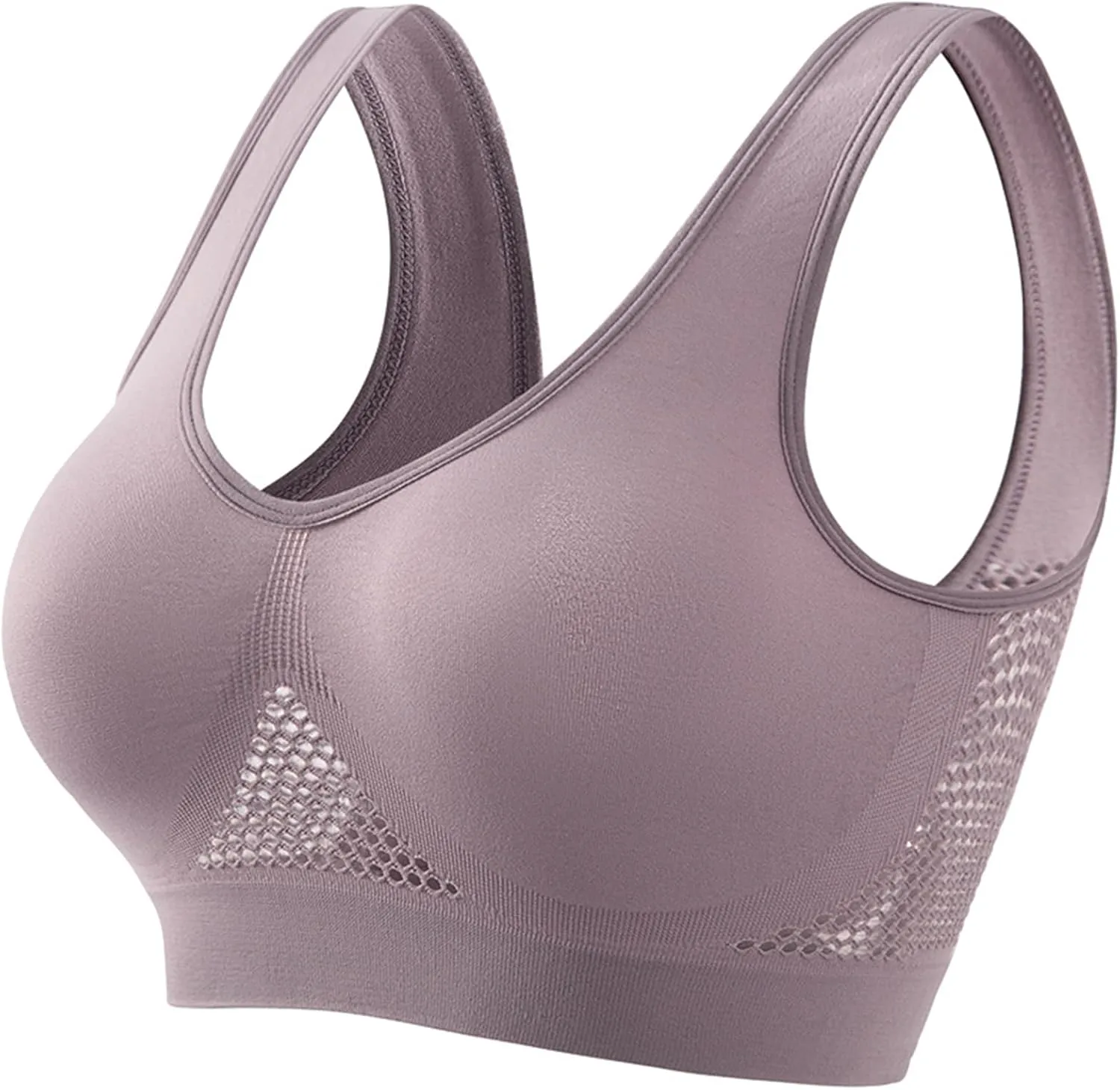 Sports Bras for Women High Support Breathable Full Coverage Push up Bra Soft Comfort Underwear Wireless Mesh Bra