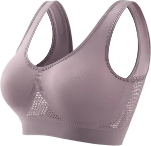Sports Bras for Women High Support Breathable Full Coverage Push up Bra Soft Comfort Underwear Wireless Mesh Bra
