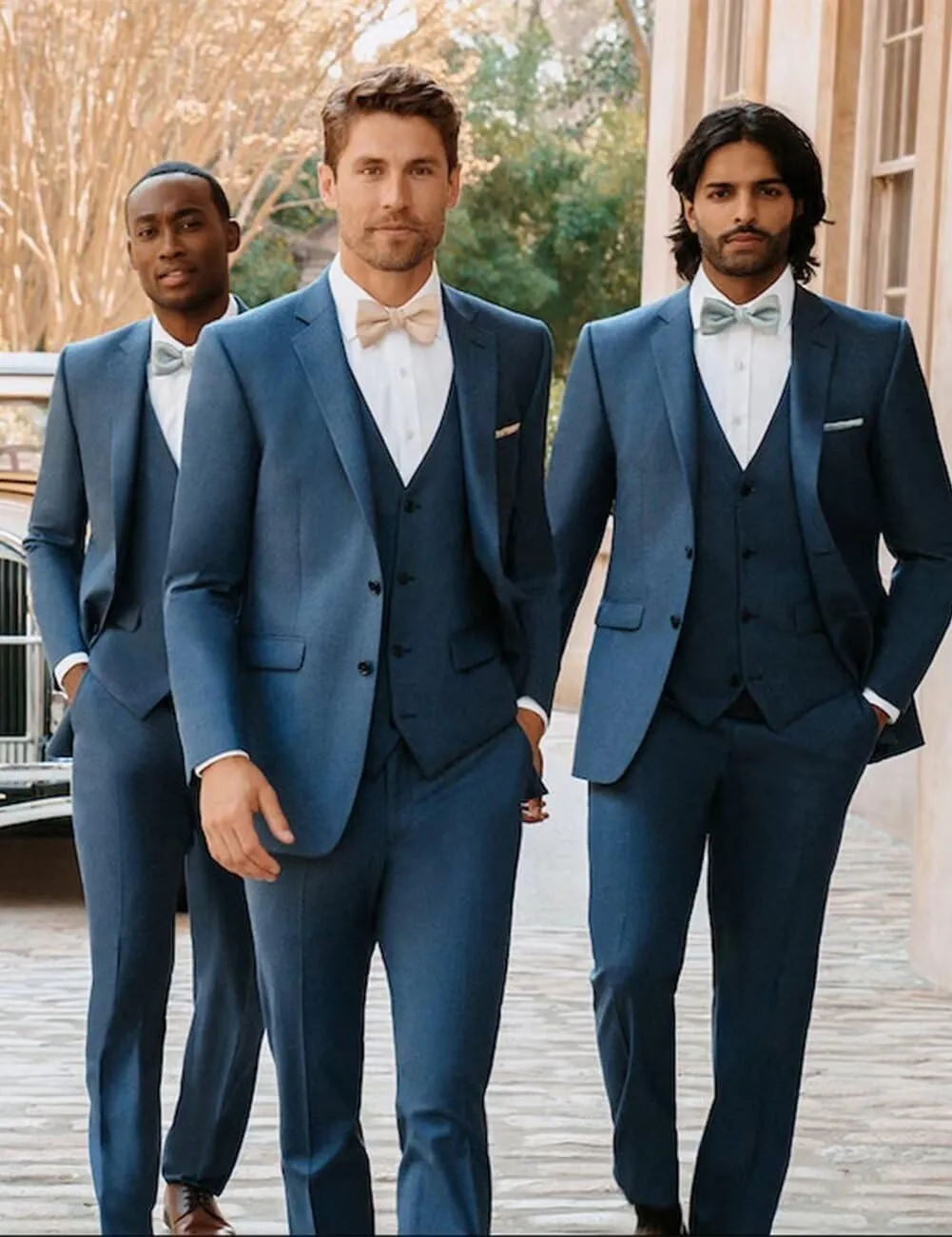 SUZHIMO Men's Suits 3 Piece Slim Fit Suits for Men Wedding Prom Blazer Vest Pants Set