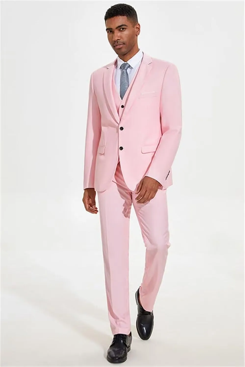 SUZHIMO Men's Suits 3 Piece Slim Fit Suits for Men Wedding Prom Blazer Vest Pants Set