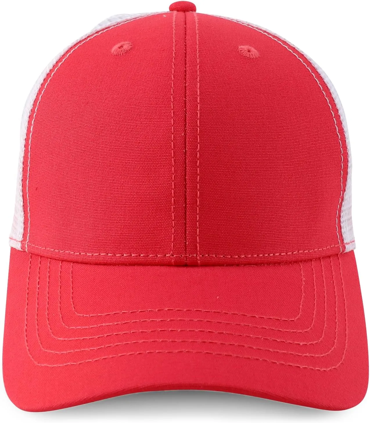 Trendy Apparel Shop Women's Structured 6 Panel Mesh Back Ponytail Baseball Cap