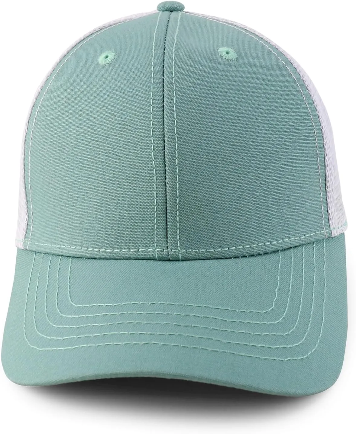 Trendy Apparel Shop Women's Structured 6 Panel Mesh Back Ponytail Baseball Cap