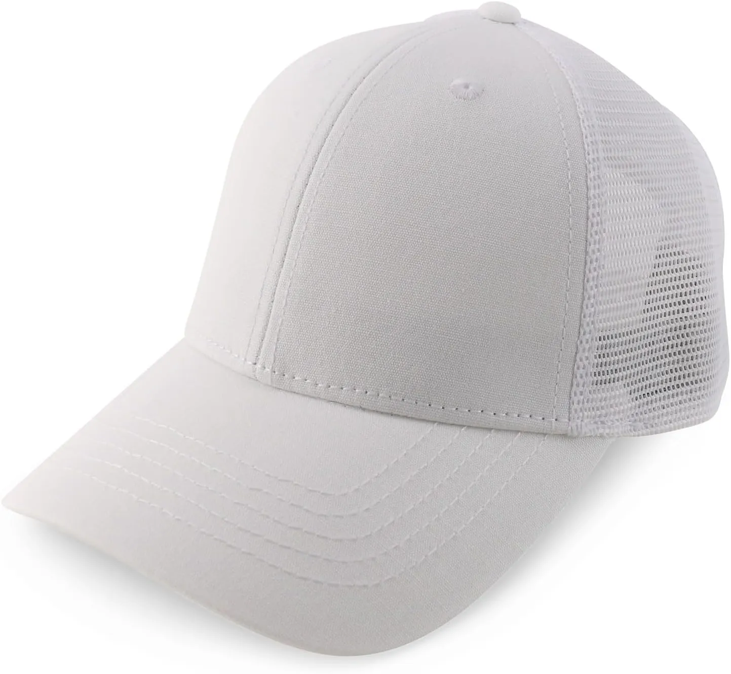 Trendy Apparel Shop Women's Structured 6 Panel Mesh Back Ponytail Baseball Cap
