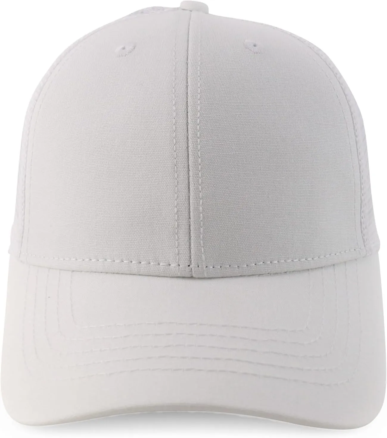 Trendy Apparel Shop Women's Structured 6 Panel Mesh Back Ponytail Baseball Cap