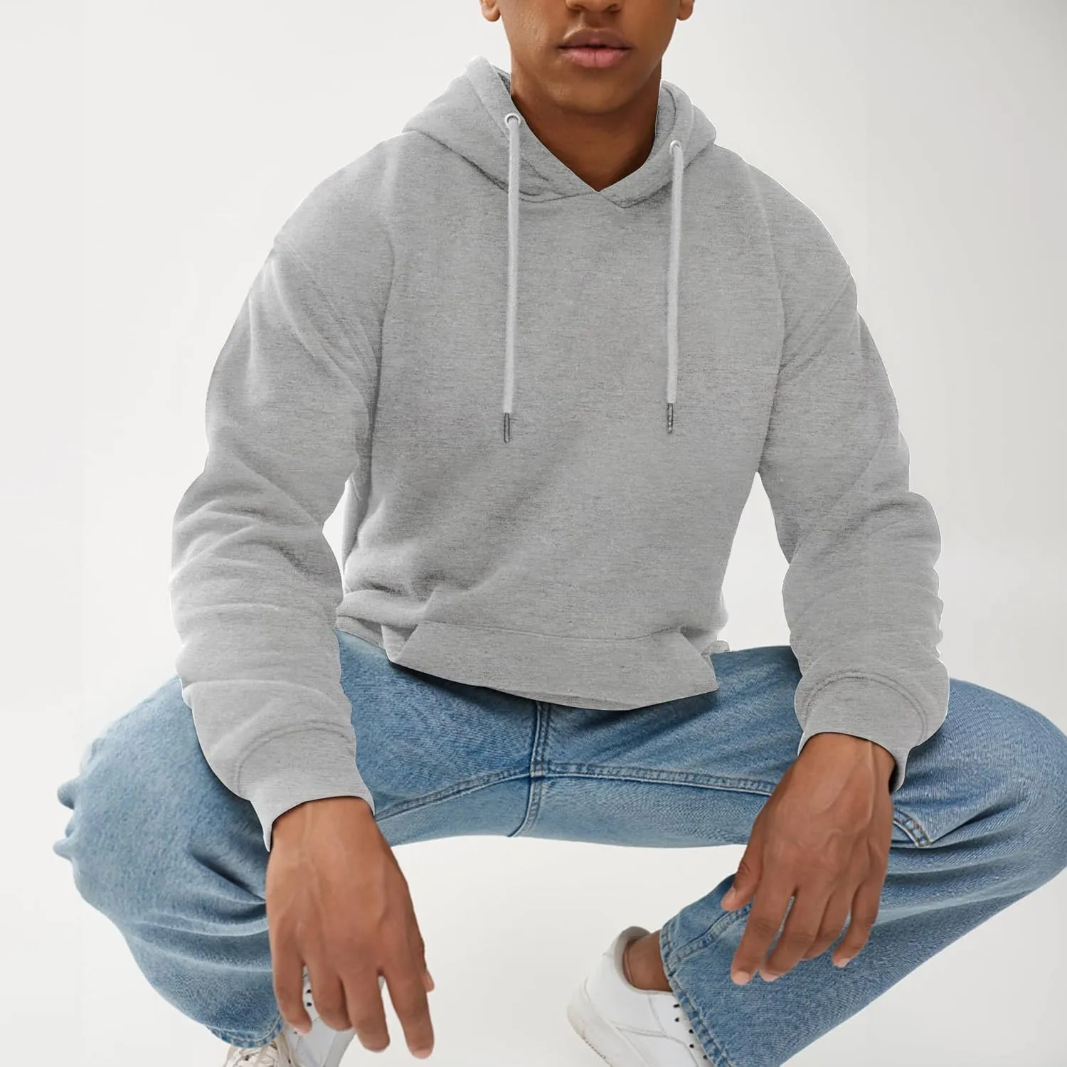 Unisex Adult Fleece Hoodies, Breathable, Pullover Hooded Sweatshirt