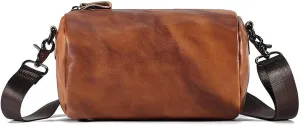 Vegetable Tanned Leather Street Trend Crossbody Men's Top Layer Cowhide Bag