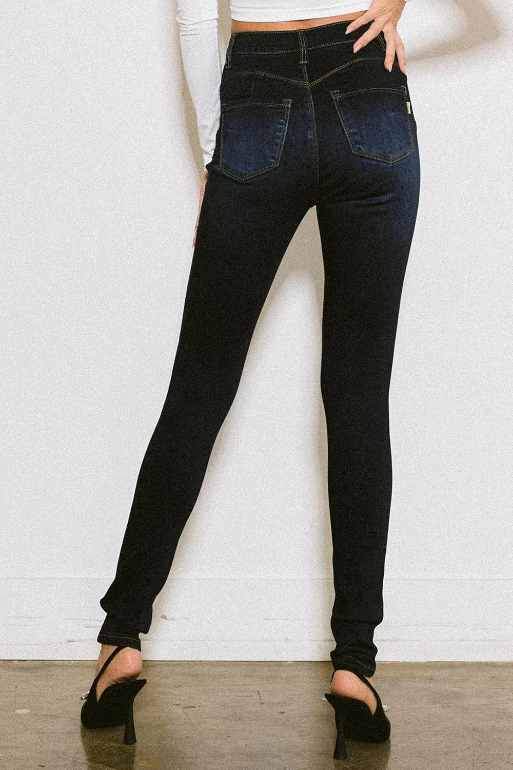 Vibrant Women’s Denim Skinny Jeans – High Waisted Soft Cozy Stretchy Casual Comfy Slim Fit Pants